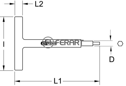 Izolovaný čapový kľúč s T-rukoväťou, 5x160mm