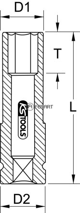 SlimPOWER silový nástrčný orech na hliníkové disky, extra dlhý, 17 mm