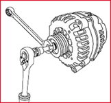 1/2" kombinovaný kľúč pre alternátor XZN, M10, 96 mm