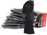 Mikrojemné pletené rukavice - čierne, 11, 12 párov