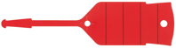Prívesok na kľúče s pútkom, červený, 500 ks