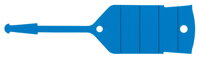 Prívesok na kľúče s pútkom, modrý, 500 ks