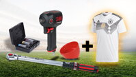 Crazy Deal 02 DFB jersey "S" + torque wrench with reversible ratchet head + impact socket set + high performance pneumatic impact wrench + plastic magnetic bowl