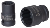 1/2" 12-hranný silový nástrčný orech, krátky, 9 mm