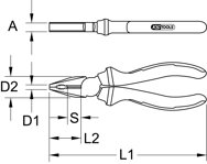 Kombinované kliešte ERGOTORQUE, 160 mm