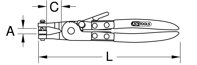Kliešte na hadicové spoje, variant2, 220mm