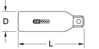 Izolovaný edukčný adaptér, 3/8"F x 1/4"M