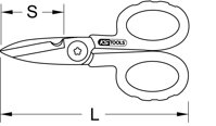 Univerzálne nožnice, 143mm