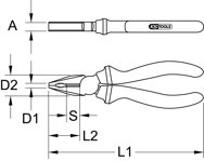 ULTIMATEplus kombinované kliešte, 160mm