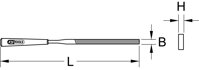 Plochý ihlový pilník, 5x1mm
