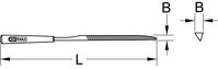 Nožový ihlový pilník, 5mm