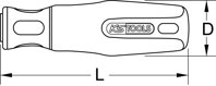 Držadlo pre pilník, pravouhlé uchytenie, 120mm