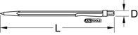 Rysovacia ihla z tvrdého kovu, 145 mm