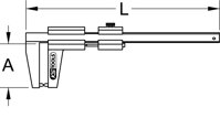 Posuvné meradlo na brzdové kotúče, 0-90mm