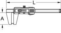 Digitálne meradlo na kontrolu brzdových kotúčov nákl. vozidiel, 0-100mm