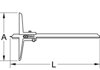 Posuvný hĺbkomer s meracím kolíkom, 0-200mm
