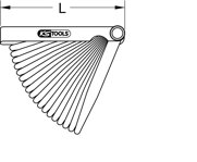 Škáromer, 20 listov, 0,05-1mm