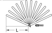 Meradlo vôle piestu, 8 listov, 0,05-0,5mm, dĺžka 150mm