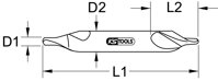 HSS strediaci vrták tvar R, 3,2mm