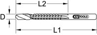 HSS frézovací vrták, 6mm