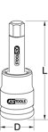 3/4" silový bit nástrčný imbusový, dlhý, 17mm