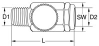 1/4" mosadzný regulátor stlačeného vzduchu, 11x13mm