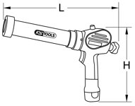 Akumulátorová pištoľ na kartuše 310 ml s 1 akumulátorom a 1 nabíjačkou