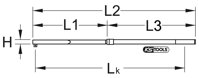 1/2" ALUTORQUEprecision momentový kľúč, 20-120Nm, p/ľ
