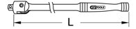 1/2" CHROMEplus kĺbová nástrčná rukoväť, 360mm