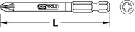 1/4" TORSIONpower bit, 75mm, PZ1