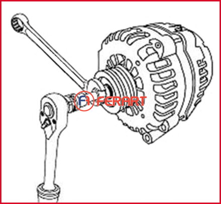 1/2" kombinovaný kľúč pre alternátor XZN, M10, 96 mm