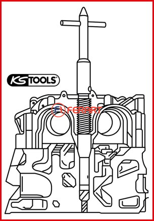 Náradie na čistenie sedla vstrekovača, 1.6l PSA dieselový motor common-rail