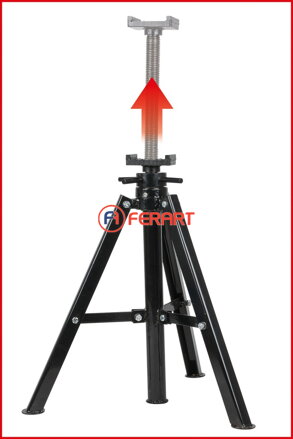 Oceľový kozlík na vreteno, 12t, 710-1065mm