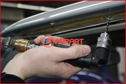 Pneumatická uhlová minivŕtačka 3/8" SlimPOWER