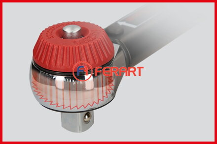 Momentový kľúč s račňou 3/4" ERGOTORQUE®precision, otočné tlačidlo, 100-550 Nm