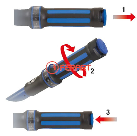 3/8" ERGOTORQUE®precision momentový kľúč s račňou, 5-50Nm