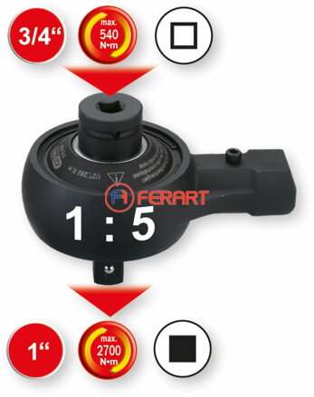 Univerzálny násobič krútiaceho momentu 3/4", 2700 Nm