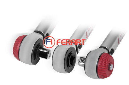 1/2" ERGOTORQUE®precision momentový kľúč 20-200 Nm s rýchlo uzavierateľným otočným gombíkom - prestaviteľnou hlavou račne