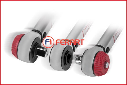 1/2" ERGOTORQUE®precision momentový kľúč 20-200 Nm s rýchlo uzavierateľným otočným gombíkom - prestaviteľnou hlavou račne