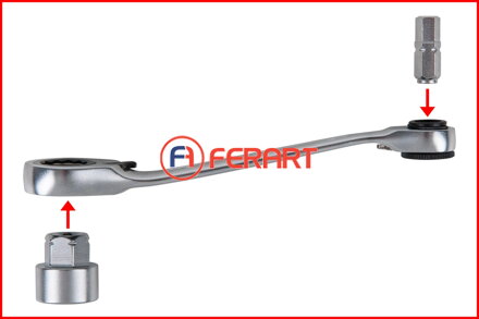 1/4" + 11 mm súprava priechodných nástrčkových kľúčov a bitov, 31-dielna