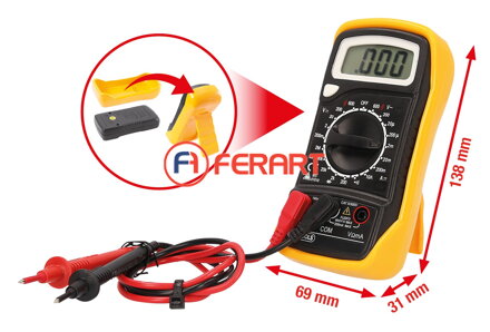 Digitálny multimeter vrátane skúšobných hrotov