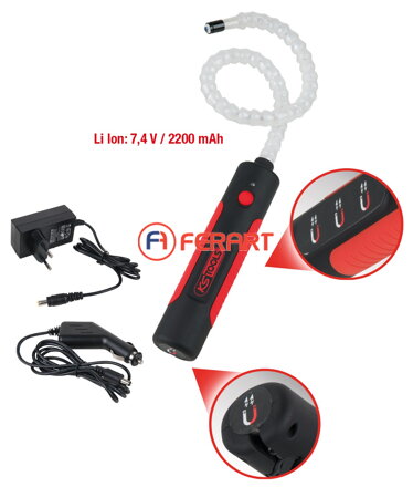 Flexibilná inšpekčná lampa, 6 W LED + 1 LED hlavové svietidlo