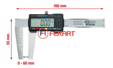 Digitálne posuvné meradlo na brzdové kotúče 0-60mm, 160mm