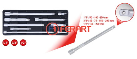 1/4"+3/8"+1/2" súprava predĺžení, 9-dielna
