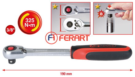 Račňa 3/8" SlimPOWER, 72 zubov