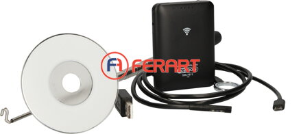 WiFi súprava obrazových osciloskopov s Ø 6,0 mm 0° a 90° HD sonda prednej kamery, prepínacia, 4-dielna