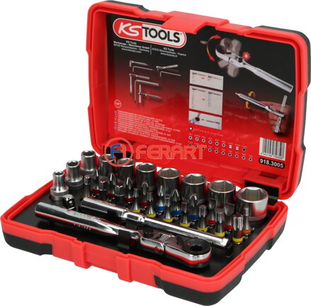 1/4" TORSIONpower box nástrčných bitov, 33-dielny