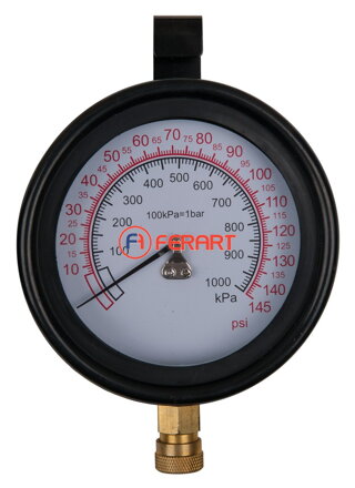 Manometer Ø 100,0 mm, 0 - 10 bar s 1/4" rýchlospojkou