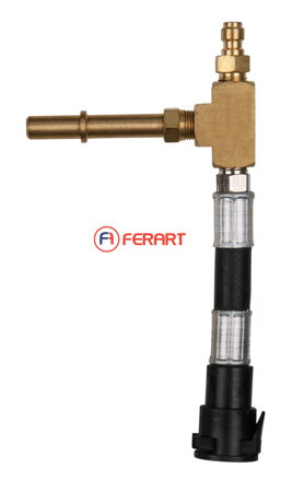 Adaptérová hadica pre štandardný ventil Schrader 7/16"x20 UNF s vnútorným závitom a 1/4" hadicovou prípojkou