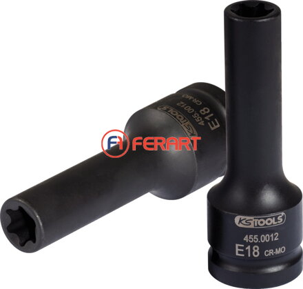 3/4" silový nástrčný orech Torx, dlhý, E18